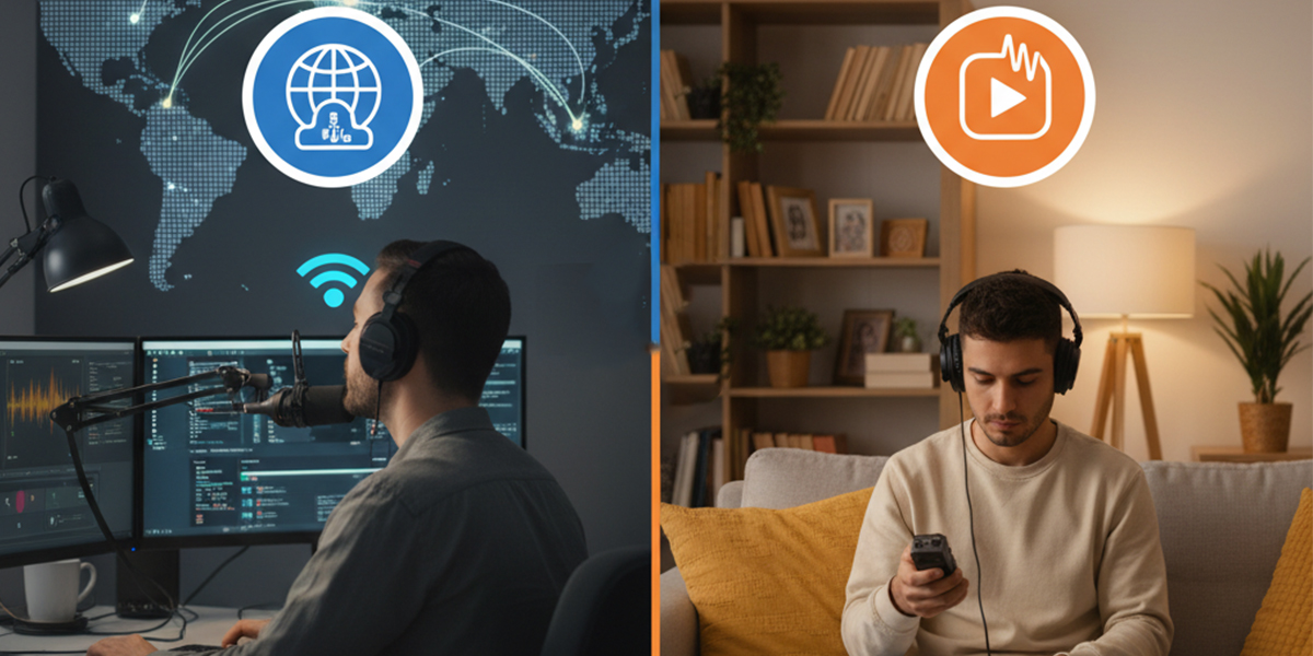 Diferencias Radio por internet y Podcast